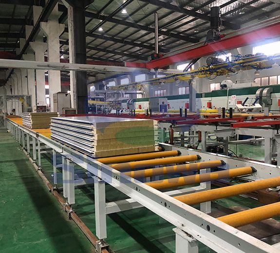 Fully Automated Production Line For Polyurethane Edge Sealing Rock Wool Panel,Sinowa